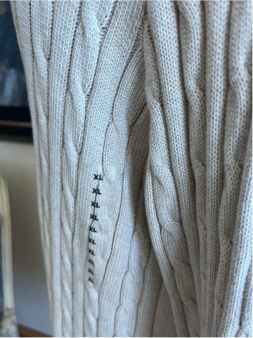 New Polo Ralph Lauren Beige Cable Knit Long Sleeve Dress XL - Picture 5 of 7